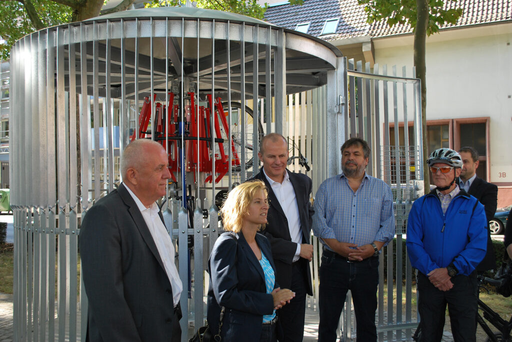 Der Fahrradpavillion von Außen